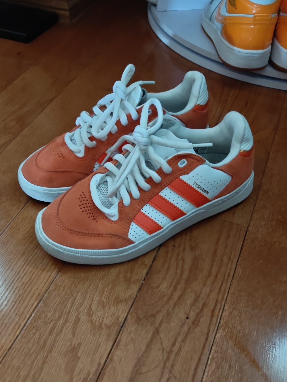 adidas Kids Orange and White Sneakers - Casual Lace-Up